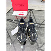 Valentino Vlogo Easyjog Low-Top Calfskin Fabric Sneaker Black - 2