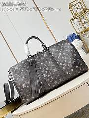 Louis Vuitton LV Keepall 50 Black Bandoulière 50 x 29 x 23 cm  - 1