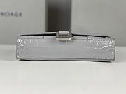 Balenciaga Wallet Chain Hourglass Grey Crocodile 19x12x5cm - 6