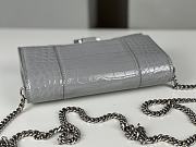 Balenciaga Wallet Chain Hourglass Grey Crocodile 19x12x5cm - 2