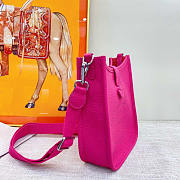 Hermes Mini Evelyne Shoulder Bag Hot Pink 18cm - 3