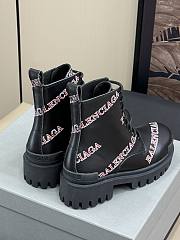 Balenciaga Leather Lace Up Combat Boots - 2