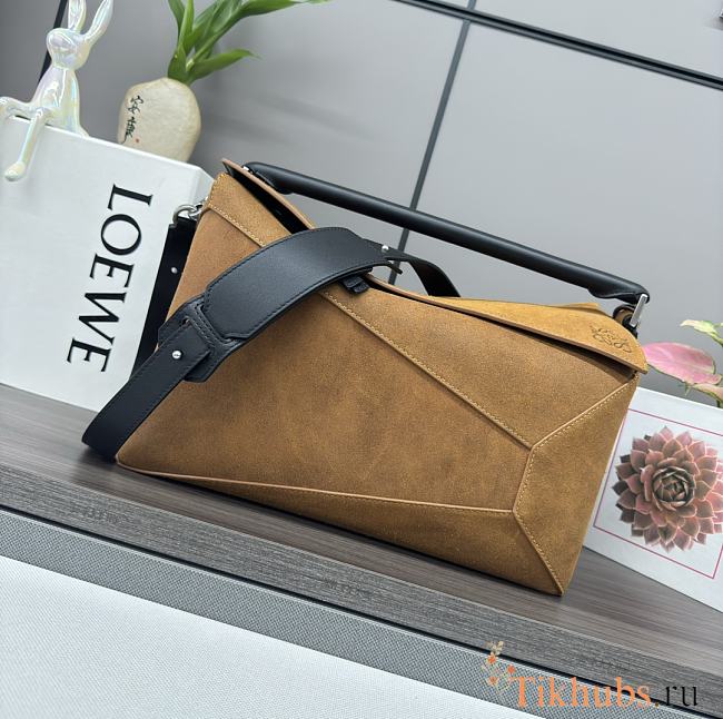 Loewe Brown Puzzle Shoulder Bag Unica 33x21x17cm - 1