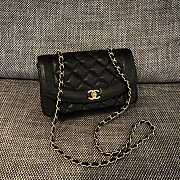 Chanel Diana Flap Bag Black Caviar Gold 21.5x14x7cm - 1