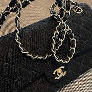 Chanel Flap Bag Black Denim Gold 25cm - 4