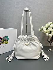 Prada Nappa Leather Shoulder Bag White 24x25x11cm - 1