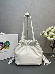 Prada Nappa Leather Shoulder Bag White 24x25x11cm - 4