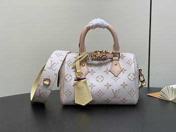 Louis Vuitton LV Speedy White Bag 18.0x12.5x11cm