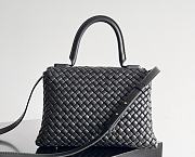 Bottega Veneta Patti Top Handle Bag Black 26x19x11cm - 5