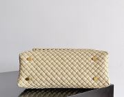 Bottega Veneta Patti Top Handle Bag Beige 26x19x11cm - 5