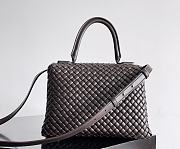 Bottega Veneta Patti Top Handle Bag Brown 26x19x11cm - 5