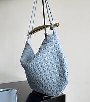 Bottega Veneta Sardine Top Handle Bag Blue 33x20x4cm - 4