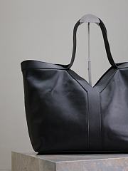 YSL Tote Bag Black Leather 50×33×16cm - 3