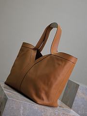 YSL Tote Bag Brown Leather 50×33×16cm - 5