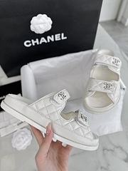 Chanel White Slides 09 - 3