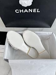 Chanel White Black Slides 02 - 5