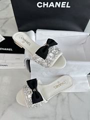 Chanel White Black Slides 02 - 3