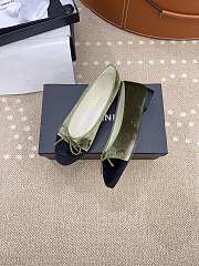 Chanel Ballerina Green Black Velvet Flat - 5