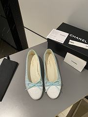 Chanel Ballerina Flat Blue Tweed - 2