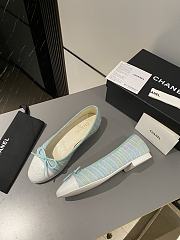 Chanel Ballerina Flat Blue Tweed - 3