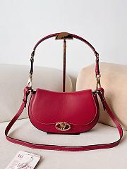 Valentino Small Garavani Ohval Shoulder Bag Red 26x13x6.5cm - 1