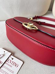 Valentino Small Garavani Ohval Shoulder Bag Red 26x13x6.5cm - 6