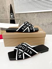 Christian Louboutin Slides Black White - 2