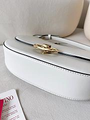 Valentino Small Garavani Ohval Shoulder Bag White 26x13x6.5cm - 6
