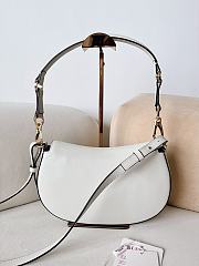 Valentino Small Garavani Ohval Shoulder Bag White 26x13x6.5cm - 2