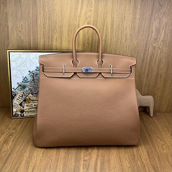 Hermes Birkin 50 Bag Togo Brown Silver 50cm 