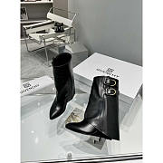 Givenchy Shark Lock Buckles Ankle Boots In Leather Black - 4