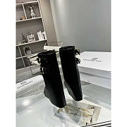 Givenchy Shark Lock Buckles Ankle Boots In Leather Black - 3