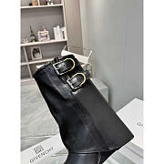 Givenchy Shark Lock Buckles Ankle Boots In Leather Black - 2