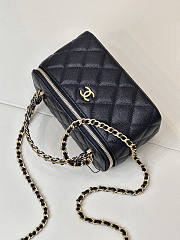 Chanel Vanity Top Handle Bag Black Caviar Gold 16x9.5x8cm - 5