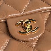 Chanel Flap Bag Top Handle Caramel Lambskin 25cm - 5