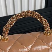 Chanel Flap Bag Top Handle Caramel Lambskin 25cm - 4