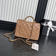 Chanel Flap Bag Top Handle Caramel Lambskin 25cm - 2