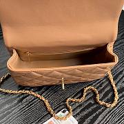 Chanel Flap Bag Top Handle Caramel Lambskin 25cm - 3