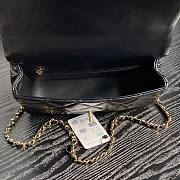 Chanel Flap Bag Top Handle Black Lambskin 25cm - 3