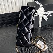 Chanel Flap Bag Top Handle Black Lambskin 25cm - 2