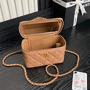 Chanel Vanity Top Handle Caramel Lambskin 17cm - 4