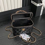 Chanel Vanity Top Handle Black Lambskin 17cm - 3