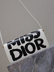 Dior Flap Bag White Black Miss Dior Graffiti Printed 22 x 11 x 6 cm - 4