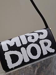 Dior Flap Bag Black White Miss Dior Graffiti Printed 22 x 11 x 6 cm - 3