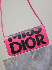 Dior Flap Bag Pink Black Miss Dior Graffiti Printed 22 x 11 x 6 cm - 5