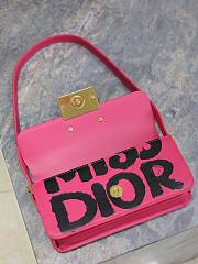 Dior Flap Bag Pink Black Miss Dior Graffiti Printed 22 x 11 x 6 cm - 2