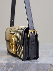 Dior Flap Bag Black Miss Dior Allover Gold-Finish Studs 22 x 11 x 6 cm - 6