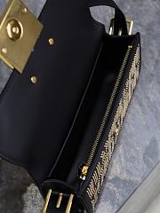 Dior Flap Bag Black Miss Dior Allover Gold-Finish Studs 22 x 11 x 6 cm - 5