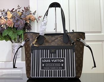 Louis Vuitton LV Neverfull MM Black Monogram 32x27x14cm