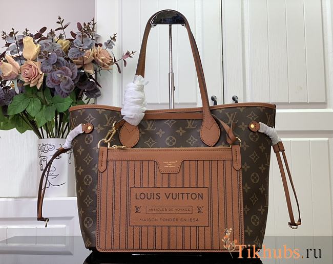 Louis Vuitton LV Neverfull MM Brown Monogram 32x27x14cm - 1